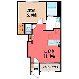 ルミナスコート 1LDKの間取図画像