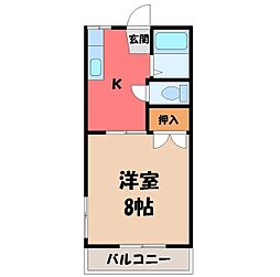 HOLIDAYHOUSEC 1Kの間取図画像