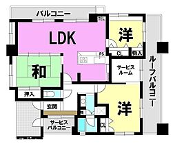 JGMヴェルデ城山 3SLDKの間取図画像