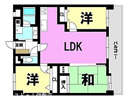 ライオンズマンション稲荷町 3LDKの間取図画像