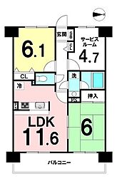 ダイアパレス北久里浜 6階部分