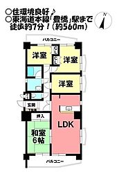 キングスコート花田 4LDKの間取図画像