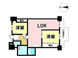 エスポア甚目寺 2LDKの間取図画像