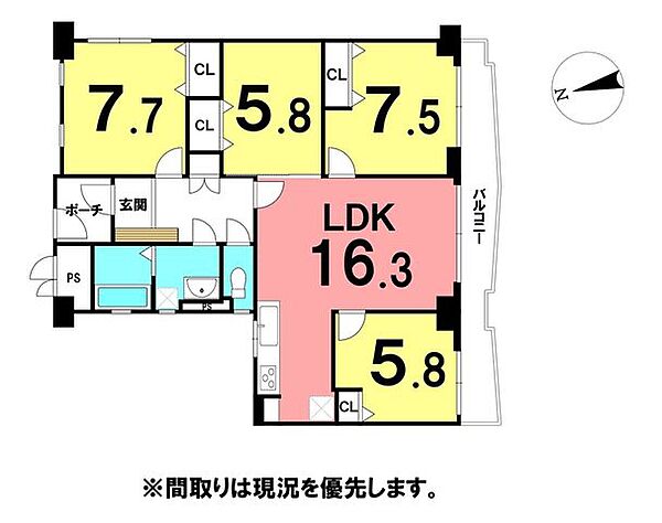間取りを拡大表示