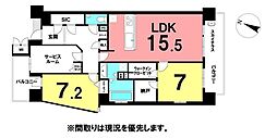 ロイヤルガーデン鷹匠公園弐番館 2SLDKの間取図画像