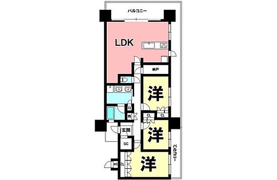 3LDK+納戸...
