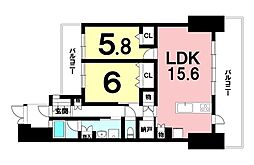 間取図画像 2SLDK