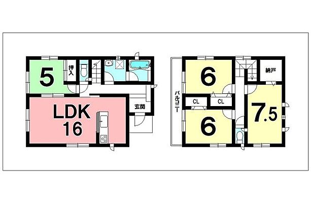 間取り 中古戸建 大明丘3丁目／2区画