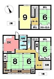 高岡町中古戸建 5DKの間取り