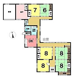 大社町修理免平家中古戸建 6SDKの間取り