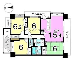 エスポラージュ西津田 4LDKの間取図画像