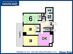 アンビエント小倉B棟 3DKの間取図画像
