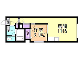 ディアスエバーグリーン 1LDKの間取図画像