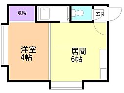 サンコート麻生 1DKの間取図画像