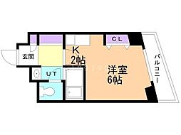 サテラ北34条 1Kの間取図画像