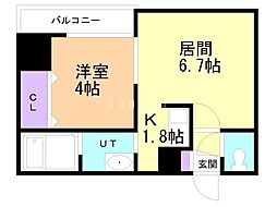 レジデンスタワー札幌 1LDKの間取図画像