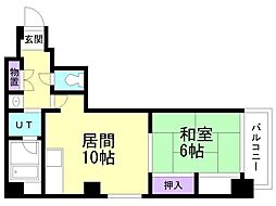 アクアトピア麻生 1LDKの間取図画像