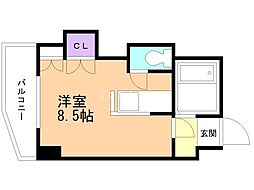 シティハイムN15.A棟 1Kの間取図画像