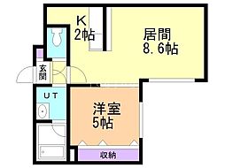 ARROWHOUSE 1LDKの間取図画像