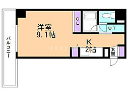 aptK 1Kの間取図画像