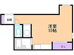 Nap-N32 ワンルームの間取図画像