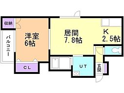 コアティ 1LDKの間取図画像