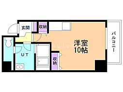 バロンドール ワンルームの間取図画像