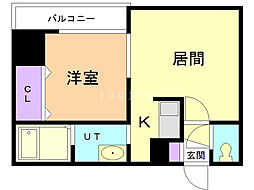 レジデンスタワー札幌 1LDKの間取図画像