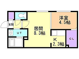 プリンスホームズN28 1LDKの間取図画像