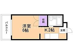 ライフハイツ 1Kの間取図画像