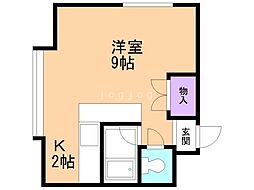 グランドール30 1Kの間取図画像