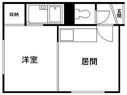 グランツール北26条 1DKの間取図画像