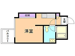 プライマル札幌北18条 ワンルームの間取図画像