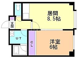 allez麻生 1LDKの間取図画像