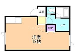 Ｙ’ｓとうべつ　Ａ棟 1階ワンルームの間取り