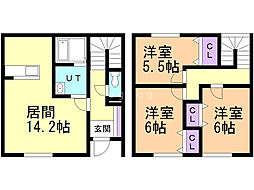 ブライトハウス　II 1階3LDKの間取り