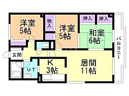 イマージュ25 3LDKの間取図画像