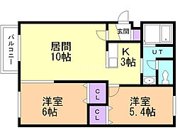 間取図画像 2LDK