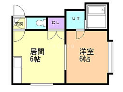 プラネット 1LDKの間取図画像