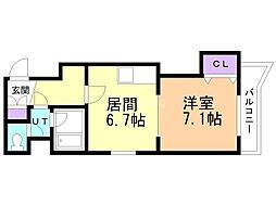 間取図画像 1DK