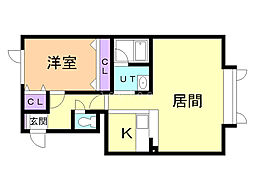 ディチャタウンＤ1 2階