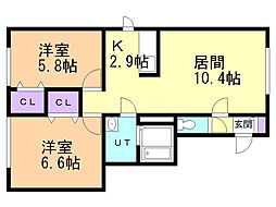 間取図画像 2LDK
