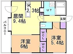 間取図画像 2LDK