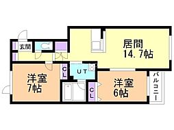 リッチオーク屯田Ｂ 1階