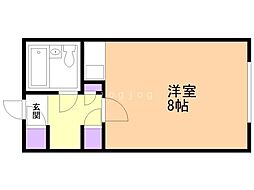 サンコーポラス札幌 ワンルームの間取図画像