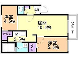 ブランシャールＡＳＡＢＵ　ＭＩＤＴＯＷＮ 2階/203