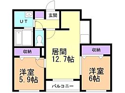 間取図画像 2LDK