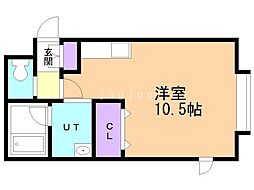 第53松井ビル ワンルームの間取図画像