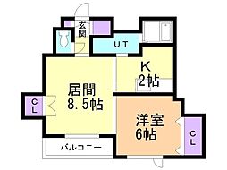 コアティ 1LDKの間取図画像