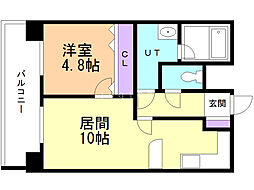ライオンズマンション北大前第2 1LDKの間取図画像